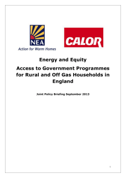 Energy and Equity Access to Government Programmes for Rural