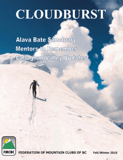 Club Ramblings - Federation of Mountain Clubs of BC