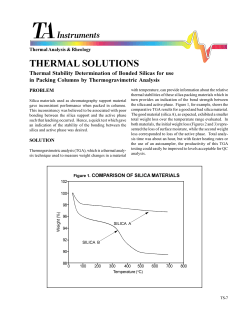 thermal stability determination of bonded silicas for