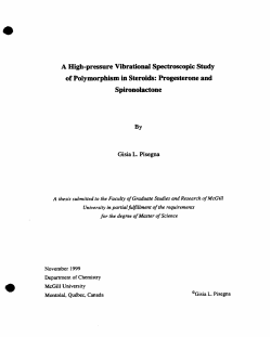 A High-pressure Vibrational Spectroscopie Study of Polymorphism