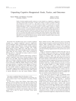 Unpacking Cognitive Reappraisal: Goals, Tactics, and