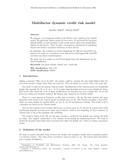 Multifactor dynamic credit risk model