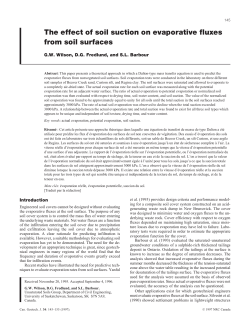 The effect of soil suction on evaporative fluxes from soil