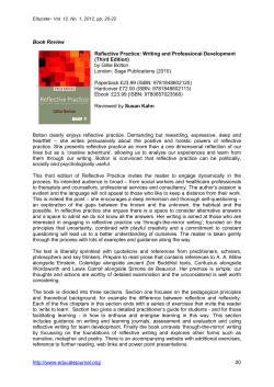 BOOK REVIEW - REFLECTIVE PRACTICE