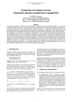 Estimating the Oswald Factor from Basic Aircraft Geometrical