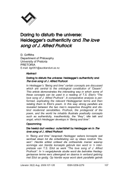 song of J. Alfred Prufrock