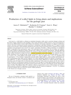Production of n-alkyl lipids in living plants and implications for the