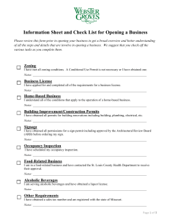 Commercial Business License Packet