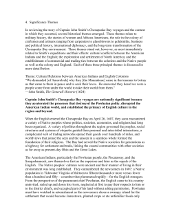 Significance Themes - Captain John Smith Chesapeake National