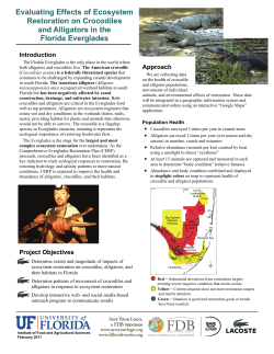 Evaluating Effects of Ecosystem Restoration on Crocodiles and