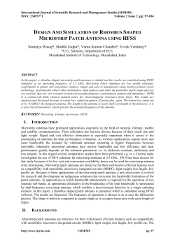 Design and Simulation of Rhombus Shaped Microstrip