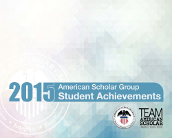 Student Achievements - American Scholar Group