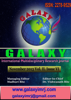 PDF - Galaxy: International Multidisciplinary Research Journal