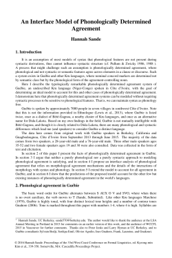 An Interface Model of Phonologically Determined Agreement