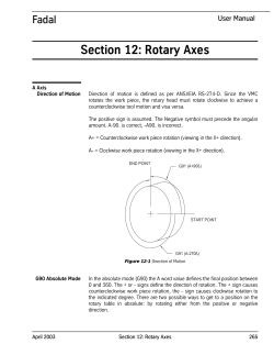 Section 12: Rotary Axes