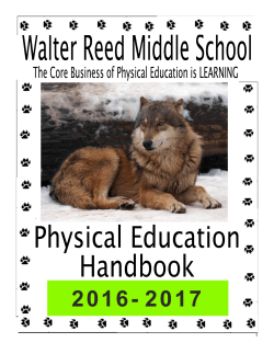 physical education - Walter Reed Middle School