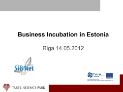Business Incubation in Estonia