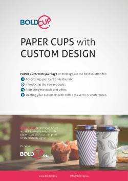 PAPER CUPS with CUSTOM DESIGN