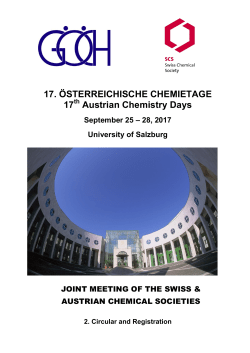 Second Circular - Austrian Chemistry Days