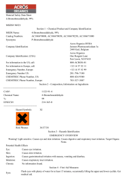 Material Safety Data Sheet 4-Bromobenzaldehyde, 99% MSDS