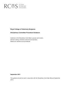 Disciplinary Committee Procedure Guidance