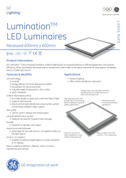 LED Luminaires Data Sheet