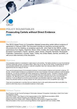 Prosecuting Cartels without Direct Evidence 2006