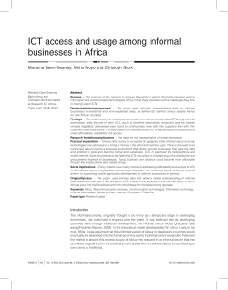 ICT access and usage among informal businesses in Africa