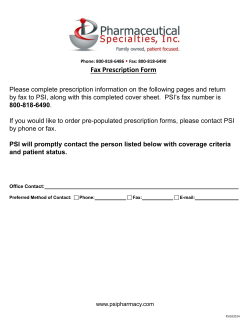 Fax Prescription Form