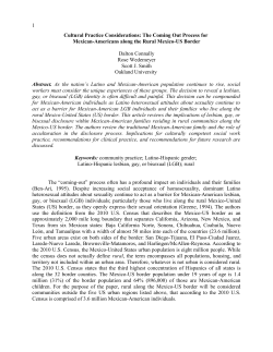 The Coming Out Process for Mexican