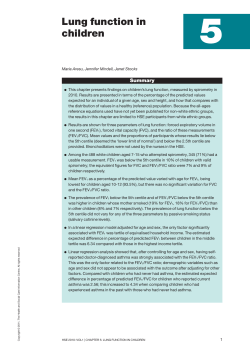 HSE 2010 - Chapter 5 Lung function in children