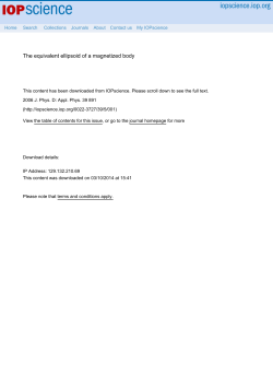 The equivalent ellipsoid of a magnetized body