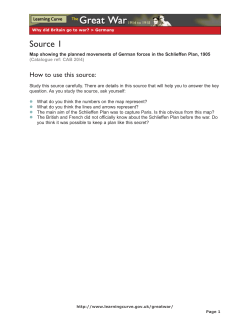 Map of the German Schlieffen Plan, 1905
