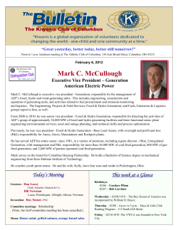 Mark C. McCullough Executive Vice President &ndash; Generation