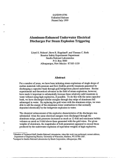 Aluminum-Enhanced Underwater Electrical Discharges