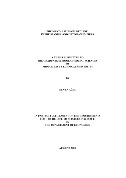 the mentalities of `decline` in the spanish and ottoman empires a