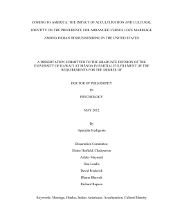 coming to america: the impact of acculturation and