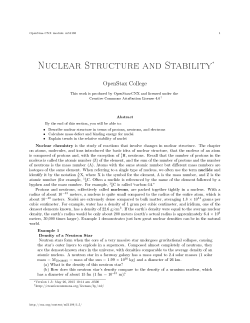 Nuclear Structure and Stability
