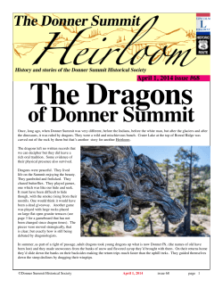 April - Donner Summit Historical Society