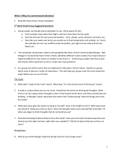 1 What`s Filling You Up Homework (October): &bull; Read My Heart