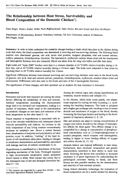 The Relationship between Heat Stress, Survivability and