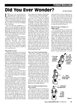 article on Cornering