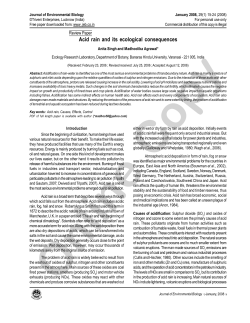 Acid rain and its ecological consequences