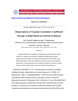 Observations of Copolar Correlation Coefficient through a Bright