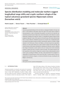 Species distribution modeling and molecular markers suggest