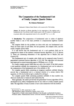 The Computation of the Fundamental Unit of Totally Complex
