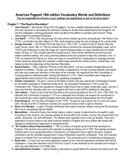 American Pageant 16th edition Vocabulary Words and Definitions