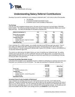 Understanding Salary Deferral Contributions