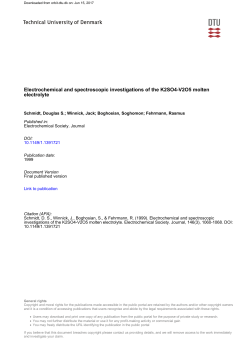 Electrochemical and spectroscopic investigations of the