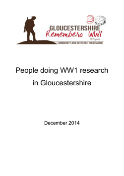 People doing WW1 research in Gloucestershire (December 2014)